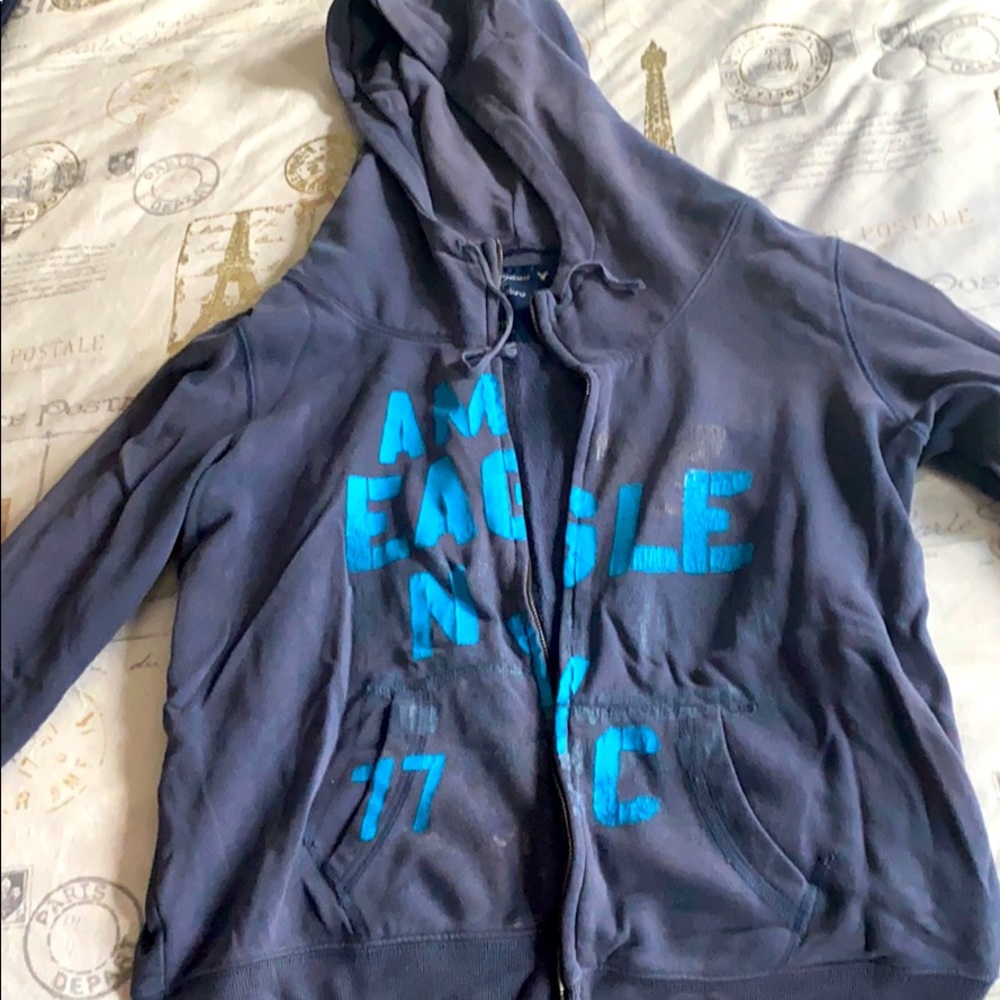 Zip up jacket.